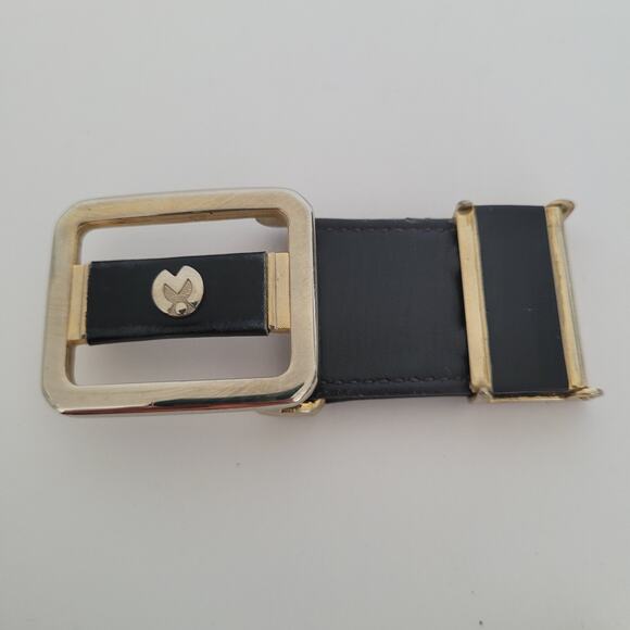 Mila Schon Aquascutum Gold Black Metal Belt Buckle Logo Slim Vintage Lot 3 Bundl - Picture 2 of 6